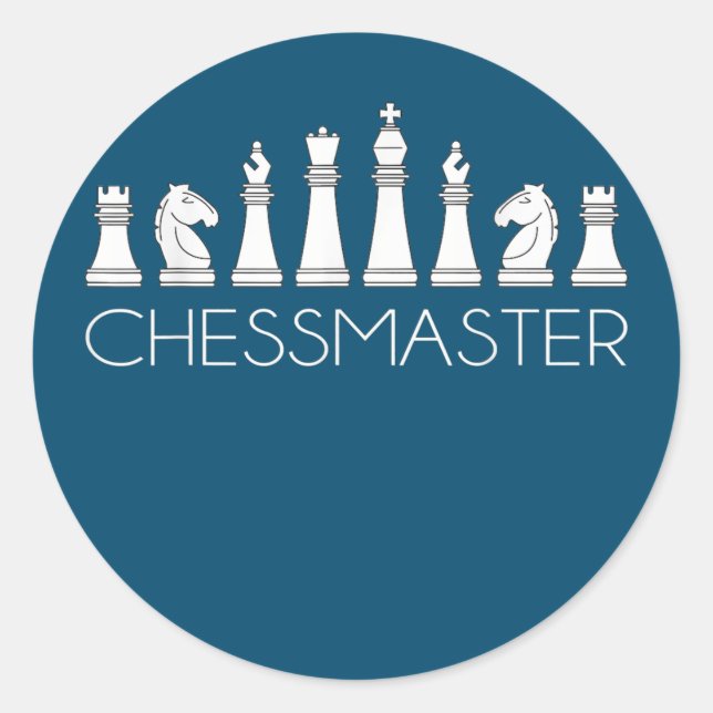Sticker Rond Échecs - Chessmaster (Devant)