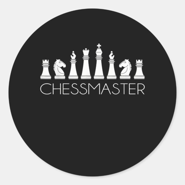 Sticker Rond Échecs - Chessmaster (Devant)