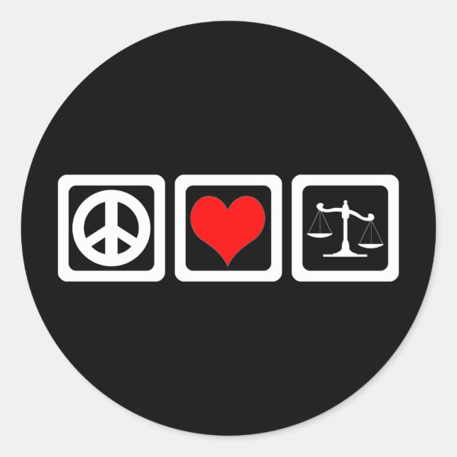 Sticker Rond Échelles de justice (Devant)