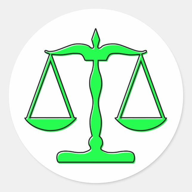 Sticker Rond échelles de justice oddRex (Devant)