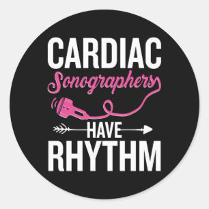 Sticker Rond Echo Sonographer Cardiographie Ultrasound Tech Car
