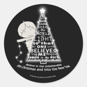 Sticker Rond Éclairage de l'arbre