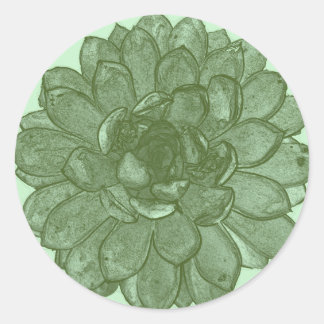 Sticker Rond Éclat ouvert - Vert et Bleu