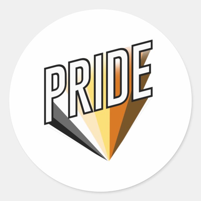 Sticker Rond Éclatement de la fierté de l'ours (Devant)