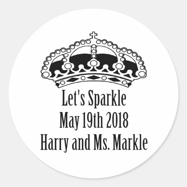 Sticker Rond Éclatons Harry & Meghan, 19 mai 2018 (Devant)