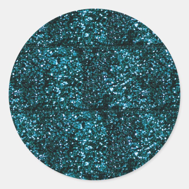 Sticker Rond Éclats bleus (Devant)