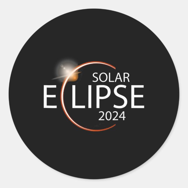 Sticker Rond Eclipse 2024 Shirt Total Solar Eclipse Party (Devant)