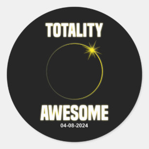 Sticker Rond Eclipse Chemise Totalité Magnifique Total Solaire