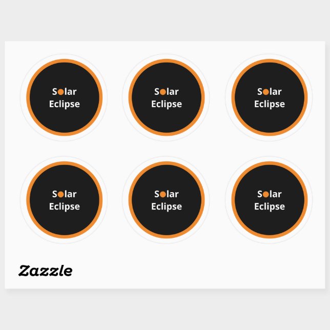 Sticker Rond Éclipse solaire (Feuille)