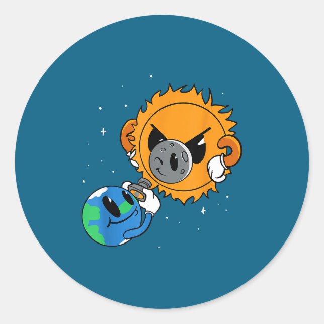Sticker Rond Éclipse Solaire (Devant)