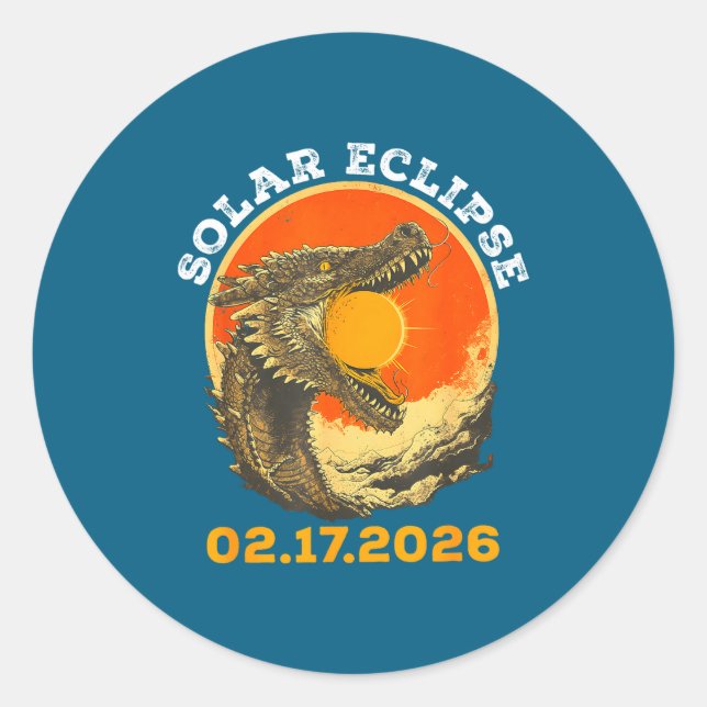Sticker Rond Éclipse Solaire 02 17 26 (Devant)