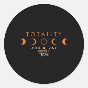 Sticker Rond Éclipse solaire 2024 Totalité 8 avril