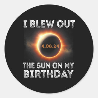 Sticker Rond Eclipse Solaire Anniversaire J'Ai Éclaté Le Soleil