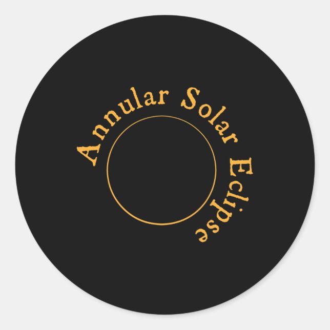 Sticker Rond Éclipse solaire annuelle (Devant)
