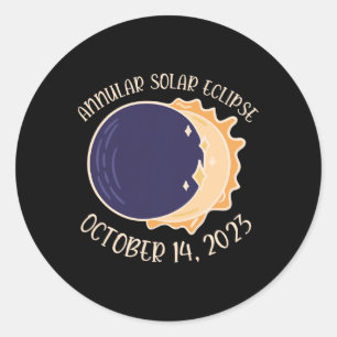 Sticker Rond Éclipse solaire annuelle 14 oct