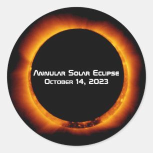 Sticker Rond Éclipse solaire annuelle 2023