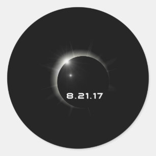 Sticker Rond Éclipse solaire de 2017