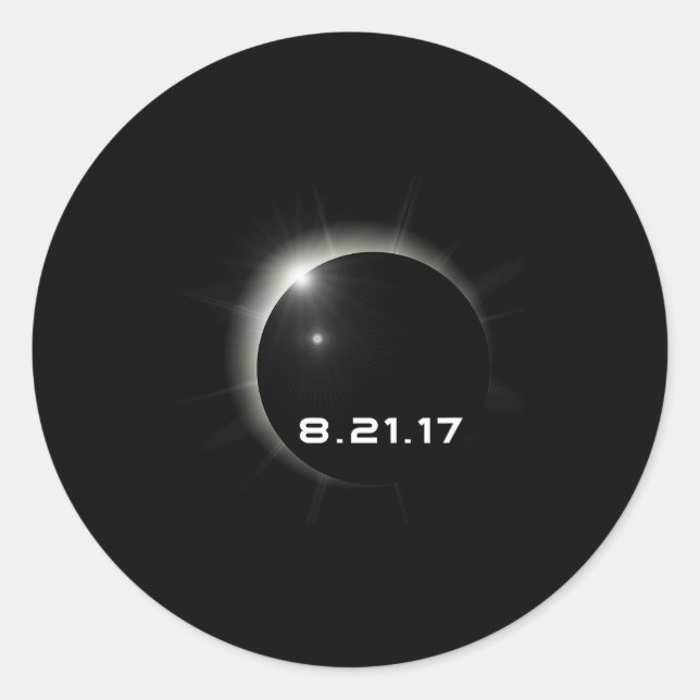 Sticker Rond Éclipse solaire de 2017 (Devant)
