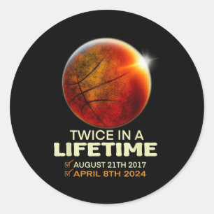 Sticker Rond Éclipse solaire deux fois dans une vie solaire