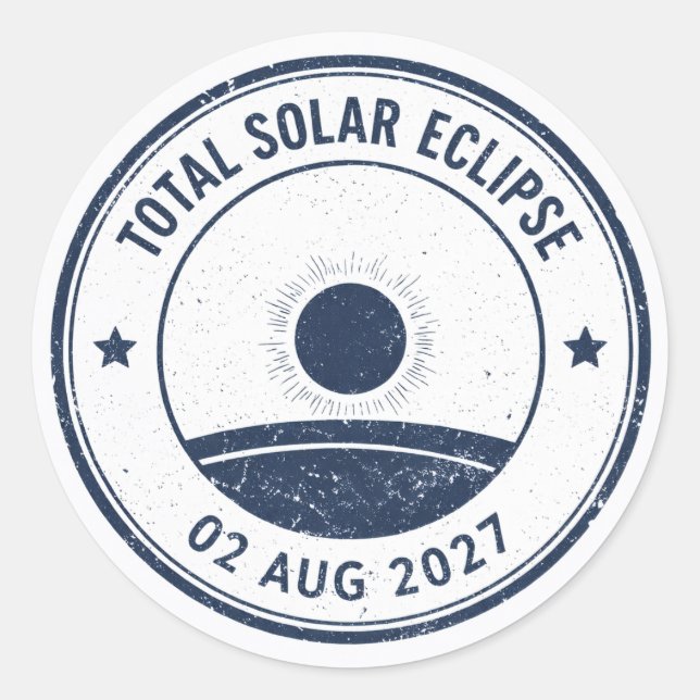 Sticker Rond Éclipse solaire du 2 août 2027 (Devant)