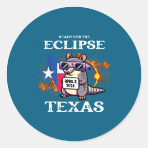 Sticker Rond Éclipse solaire du Texas 8 avril
