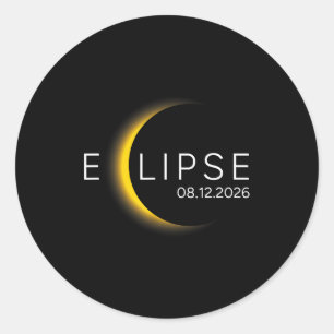 Sticker Rond Éclipse solaire Éclipse solaire totale