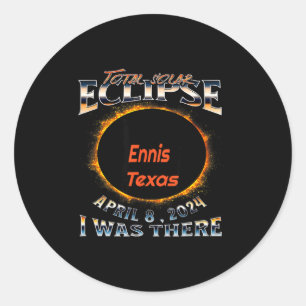 Sticker Rond Éclipse solaire Ennis Texas là