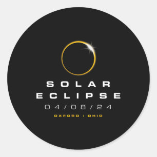 Sticker Rond Éclipse solaire Oxford Ohio