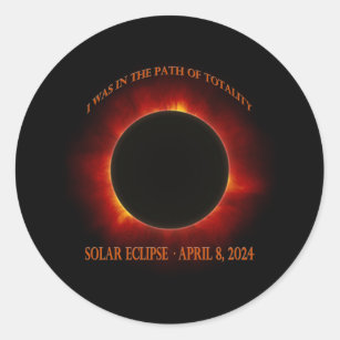 Sticker Rond Éclipse solaire totale