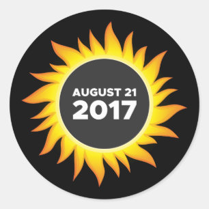 Sticker Rond Éclipse solaire totale - 08.21.2017