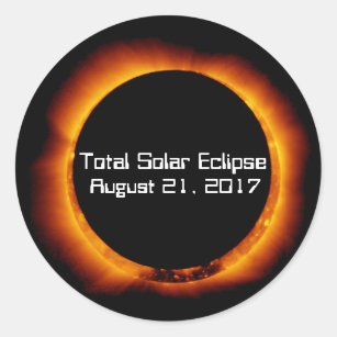 Sticker Rond Éclipse solaire totale 2017