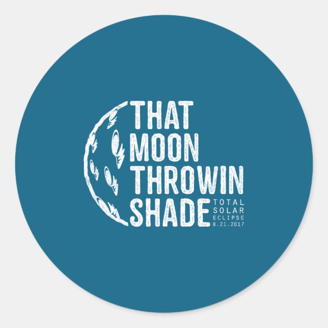 Sticker Rond Éclipse solaire totale 2017 Lune (Devant)