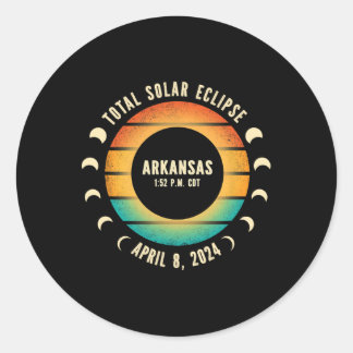 Sticker Rond Éclipse solaire totale 2024