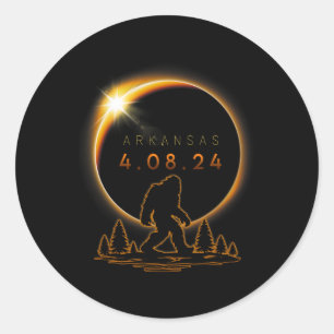 Sticker Rond Éclipse solaire totale 2024 Éclipse solaire Bigfoo