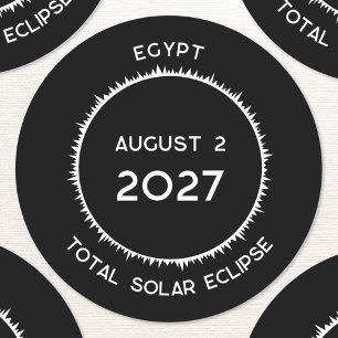 Sticker Rond Éclipse solaire totale 2027 Égypte