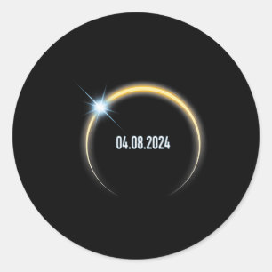 Sticker Rond Éclipse solaire totale 4.8.2024