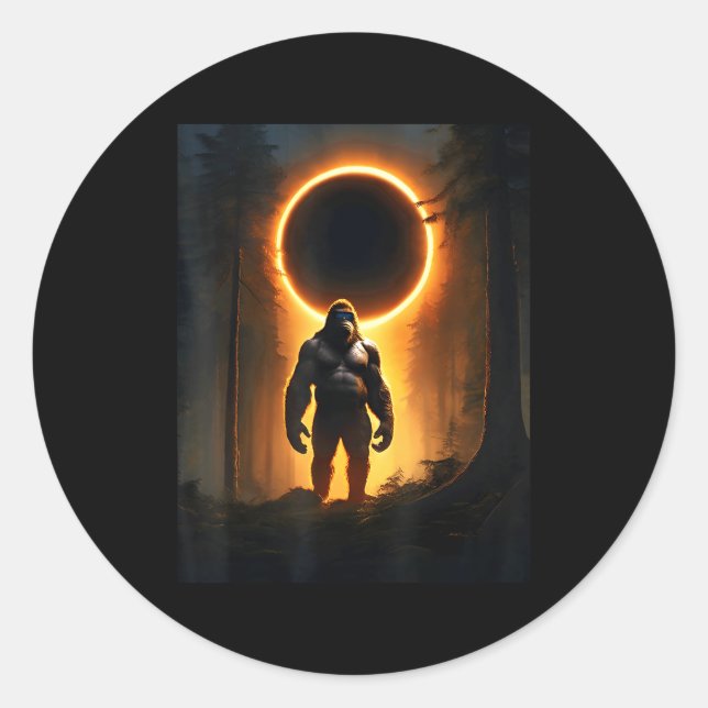 Sticker Rond Éclipse solaire totale Amérique États-Unis (Devant)