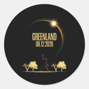 Sticker Rond Éclipse Solaire Totale Bigfoot 08