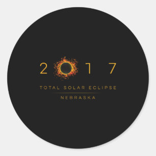 Sticker Rond Éclipse solaire totale Nebraska 2017