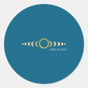 Sticker Rond Éclipse Solaire Totale Usa Avril