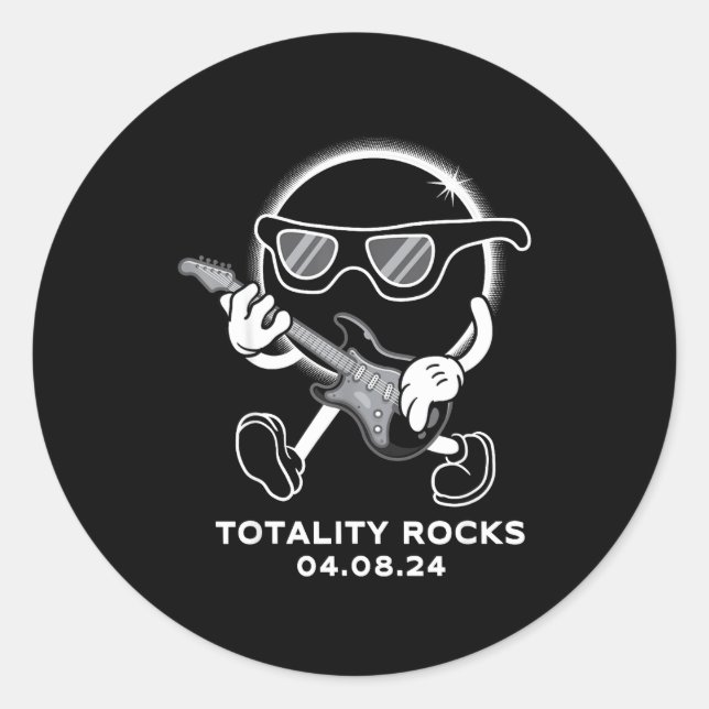 Sticker Rond Éclipse totale de soleil Totality Rocks (Devant)