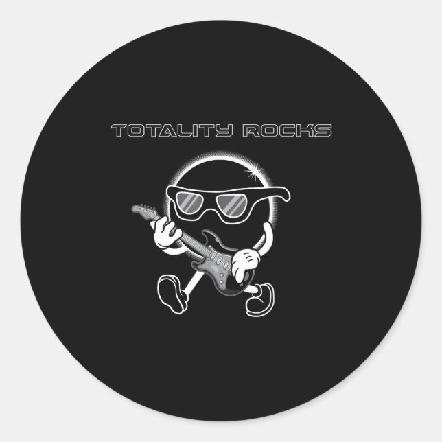 Sticker Rond Éclipse totale de soleil Totality Rocks (Devant)