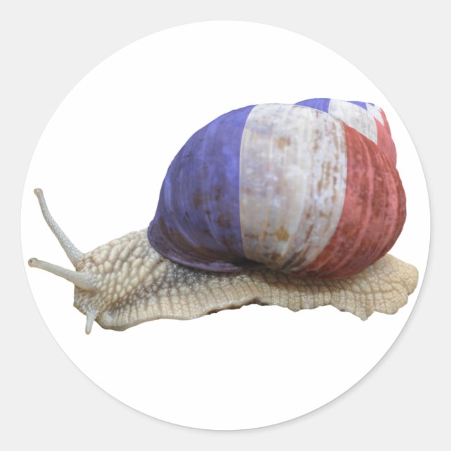 Sticker Rond Écluse du drapeau français (Devant)