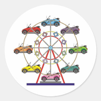 Sticker Rond Eco Car Ferris Wheel