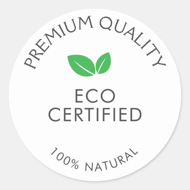 Sticker Rond Éco-certifié Simple  (Devant)