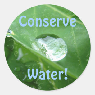 Sticker Rond ECO CONSERVATION DE L'EAU CONVIVIALE Cadeaux et en