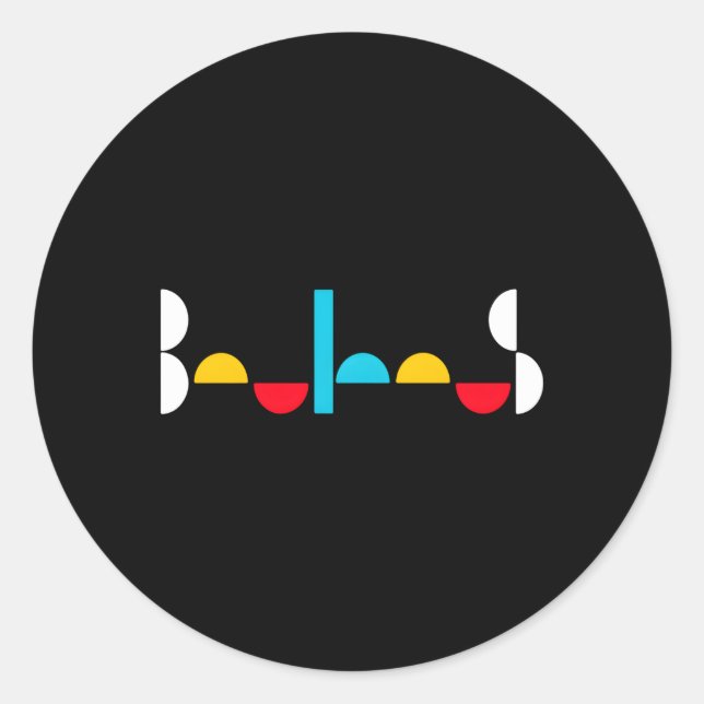 Sticker Rond École Bauhaus 1919 1933 (Devant)