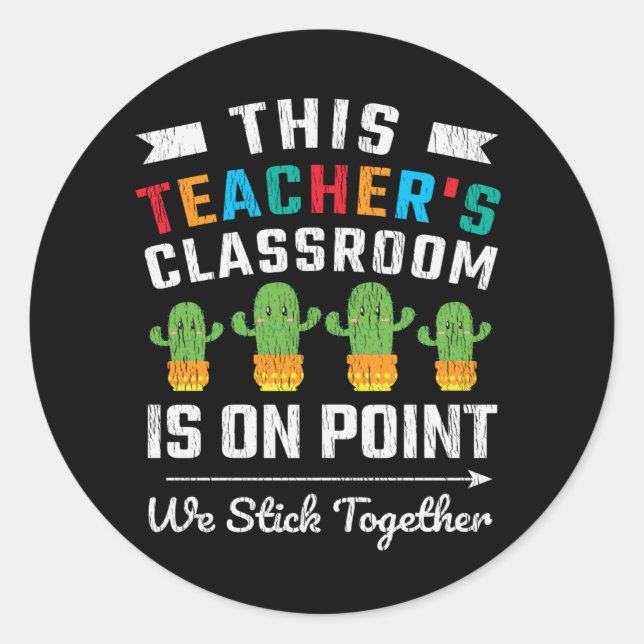 Sticker Rond École Correspondance Enseignants Classe Élèves (Devant)