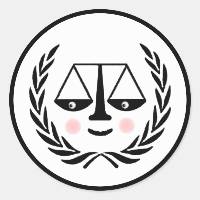 Sticker Rond École de droit du procureur (Devant)