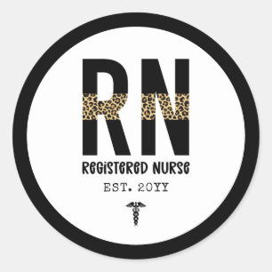 Sticker Rond École de soins infirmiers autorisée de la RN